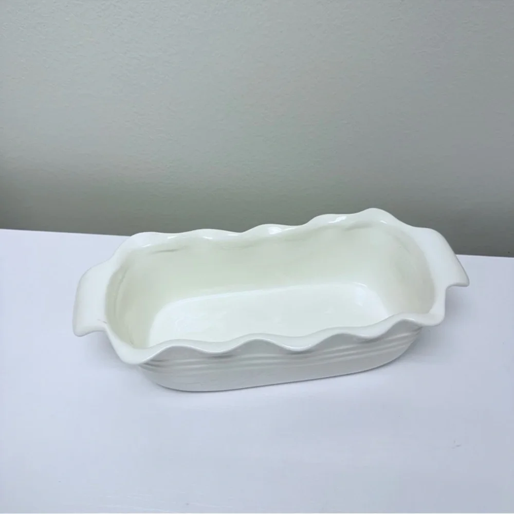 New White Bread Loaf Pan W/ Scalloped Edges from Target Bullseye Playground